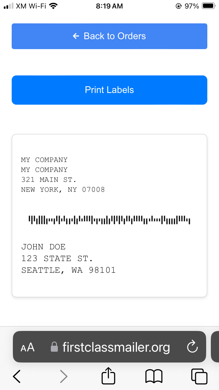 Address Entry